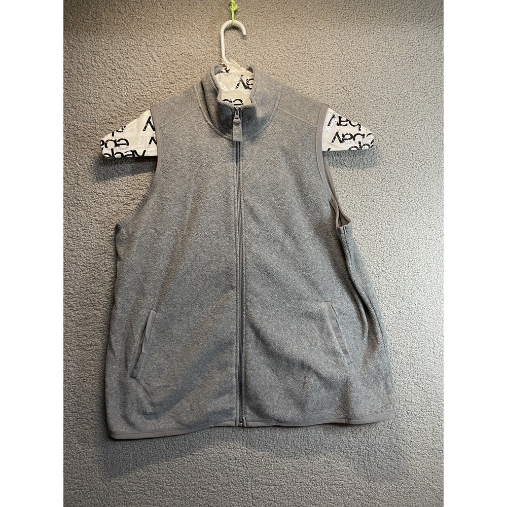 Woman Within Vest Women's Large ‎  Zipper Sleeveless Pockets Soft Mock Comfy